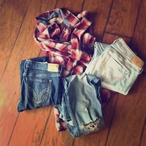 Lot of 3 Hollister Super Skinny Lowrise Jeans